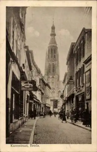 Ak Breda Nordbrabant Niederlande, Kerk, Karrestraat