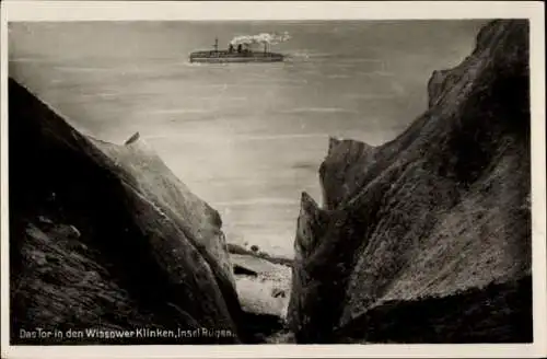 Ak Sassnitz auf Rügen, Das Tor in den Wissower Klinken