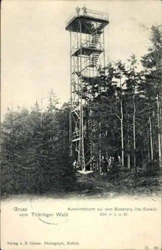 Ak Eisfeld in Thüringen, Aussichtturm auf dem Blessberg