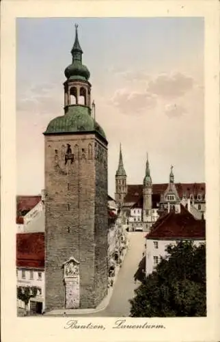 Ak Bautzen in der Oberlausitz, Lauenturm, Teilansicht