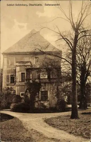 Ak Sulików Schönberg Oberlausitz Schlesien, Schloss Schönberg, Seitenansicht