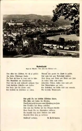 Lied Ak Rudolstadt in Thüringen, Totale, Lied von R. Scheffelmann