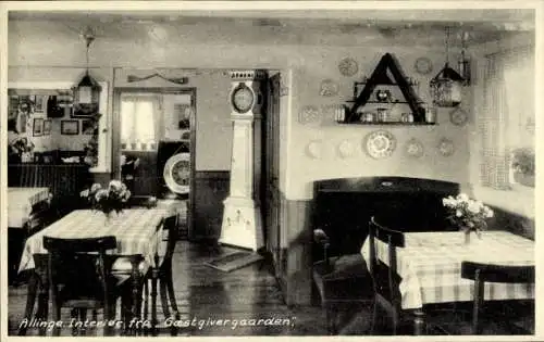 Ak Allinge Sandvig Bornholm Dänemark, Interier fra Gastgivergaarden