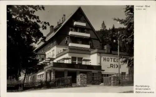 Ak Spitzberg im Böhmerwald Reg. Pilsen, Hotel Rixi