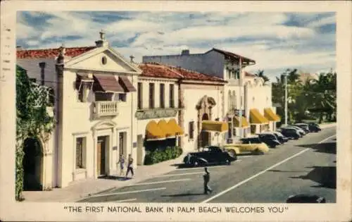 Ak Palm Beach Florida USA, The First National Bank In Palm Beach Welcomes You