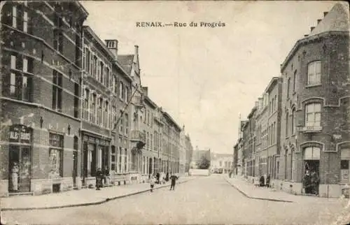 Ak Ronse Renaix Ostflandern, Rue du Progrés