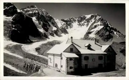 Ak Sulden Solda Stilfs Stelvio Südtirol, Schaubachhütte, Ortler