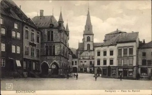 Ak Echternach Luxemburg, Marktplatz