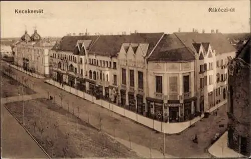 Ak Kecskemét Ketschkemet Ungarn, Rákóczi-út