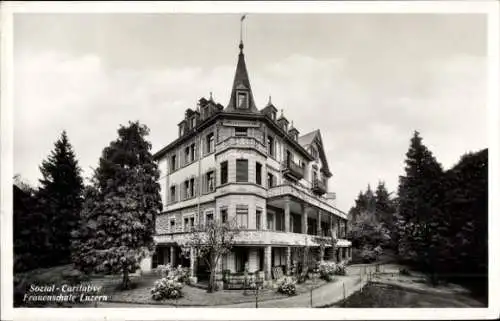 Ak Luzern Stadt Schweiz, Sozial Caritative Frauenschule