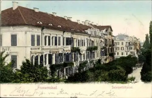 Ak Františkovy Lázně Franzensbad Region Karlsbad, Salzquellstraße