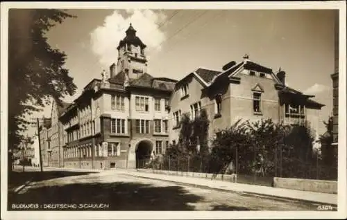 Ak České Budějovice Budweis Südböhmen, Deutsche Schulen