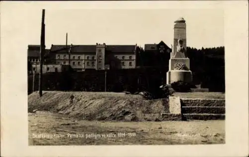 Ak Klatovy Klattau Region Pilsen, Denkmal für die Gefallenen 1914-1918