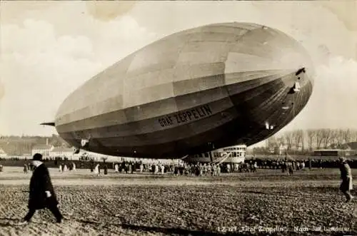 Ak Luftschiff Graf Zeppelin LZ 127, Landung