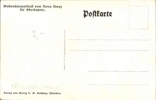 Künstler Ak Klein, Rich., Kriegsweihnacht, Deutscher Ritter mit Jesuskind, 1. WK