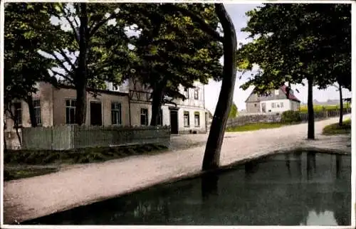 Ak Niederdorf Erzgebirge, Blick auf die Hauwaldschänke