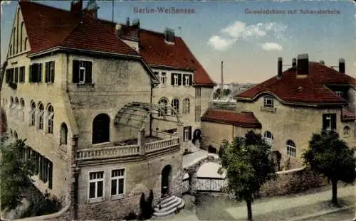 Ak Berlin Weißensee, Gemeindehaus mit Schwesterheim