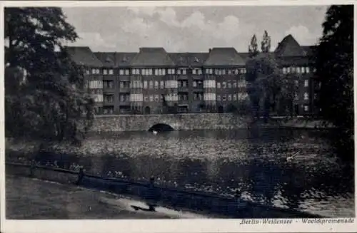 Ak Berlin Weißensee, Woelckpromenade