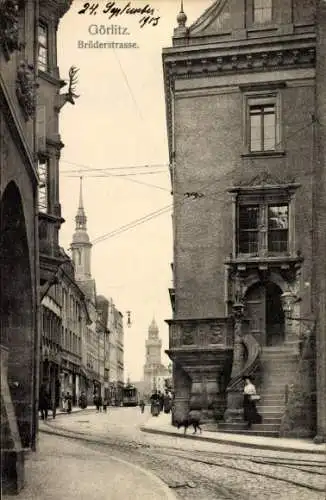 Ak Görlitz in der Lausitz, Brüderstraße