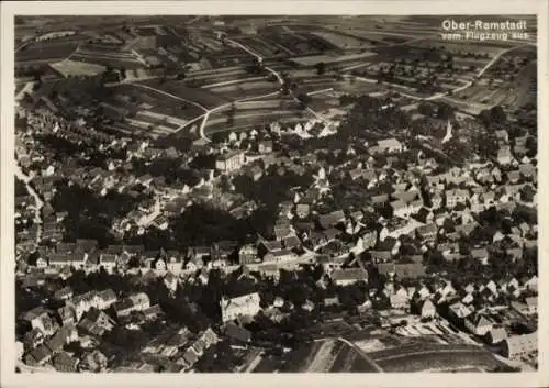 Ak Ober Ramstadt im Odenwald Hessen, Fliegeraufnahme