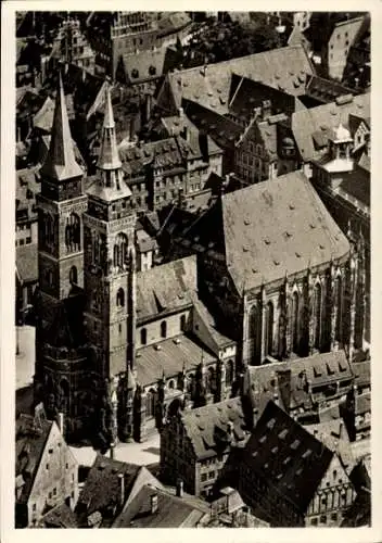 Ak Nürnberg,  Fliegeraufnahme, Sebalduskirche