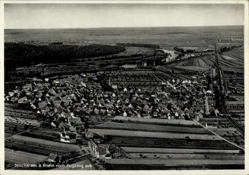 Ak Stockstadt am Rhein Hessen, Fliegeraufnahme