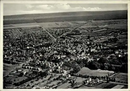 Ak Sprendlingen in Rheinhessen, Fliegeraufnahme