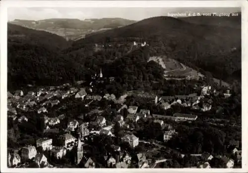 Ak Jugenheim an der Bergstraße Hessen, Fliegeraufnahme