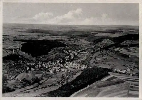 Ak Sulz am Eck Wildberg im Schwarzwald, Fliegeraufnahme