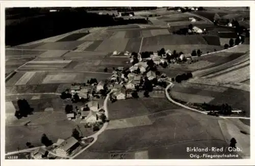 Ak Birkland Peiting in Oberbayern, Fliegeraufnahme