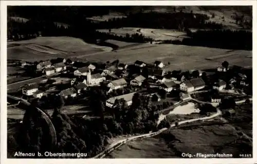 Ak Altenau Saulgrub in Oberbayern, Fliegeraufnahme