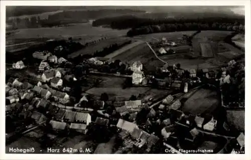 Ak Hohegeiß Braunlage im Oberharz, Fliegeraufnahme