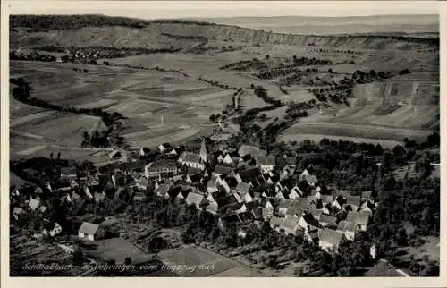Ak Schwabbach Bretzfeld in Württemberg, Fliegeraufnahme