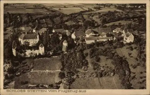 Ak Stetten in der Pfalz, Schloss Stetten, Luftaufnahme