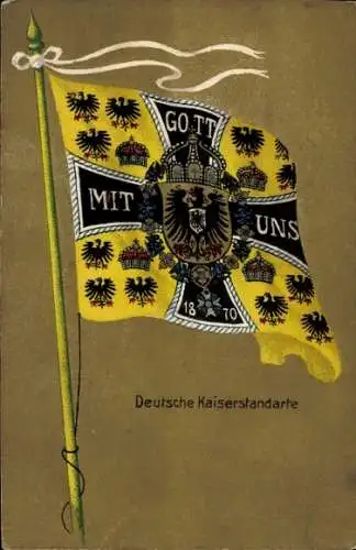 Ak Deutsche Kaiserstandarte, Fahne, Gott mit uns, 1870