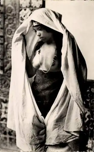 Ak Beauté arabe, Jeune Mauresque, June Maurin, Barbusig