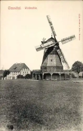 Ak Clausthal Zellerfeld im Oberharz, Ansicht der Windmühle