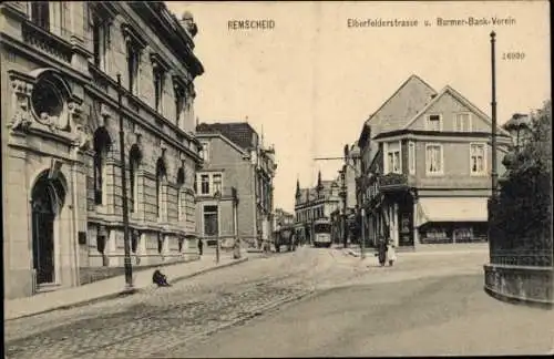 Ak Remscheid im Bergischen Land, Elberfelderstraße, Barmer-Bank-Verein