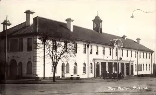 Foto Ak Pretoria Südafrika, Feuerwehrstation