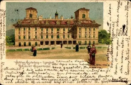 Litho Eisenstadt Kismarton im Burgenland, Schloss Eszterhazy