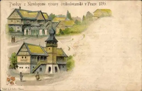 Vorläufer Künstler Ak Praha Prag, Tschechoslowakische Ausstellung 1895