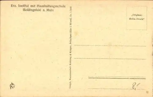 Ak Heidingsfeld Würzburg am Main, Erziehungsinstitut mit Haushaltungsschule, Schreibmaschinenzimmer