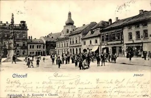 Ak Choceň Chotzen Region Pardubice, Marktplatz