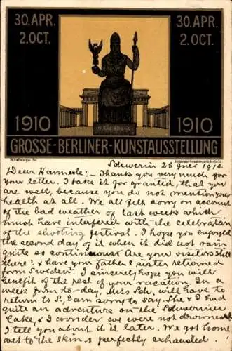 Künstler Ak Große Berliner Kunstausstellung 1910