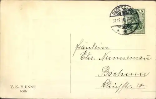 Präge Ak Glückwunsch Neujahr, Hunde, Truhe, Mistelzweige