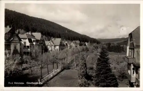 Ak Ilmenau in Thüringen, Berghotel Gabelbach am Kickelhahn , Bad Ilmenau. Goethestraße