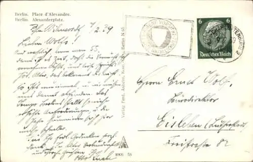 Ak Berlin Mitte, Alexanderplatz, Straßenbahn, Bahnhof