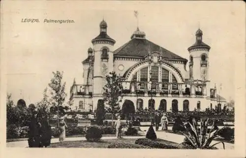 Ak Leipzig, Sächsisch Thüringische Ausstellung 1897, Palmengarten, Personen