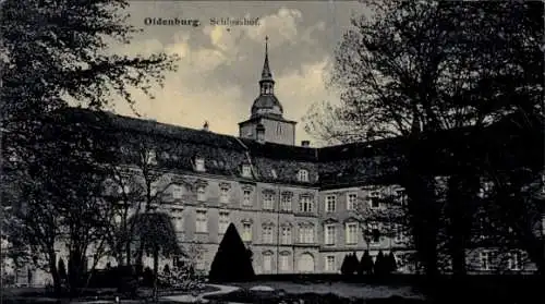 Ak Oldenburg im Großherzogtum Oldenburg, Innenhof des Oldenburger Schlosses