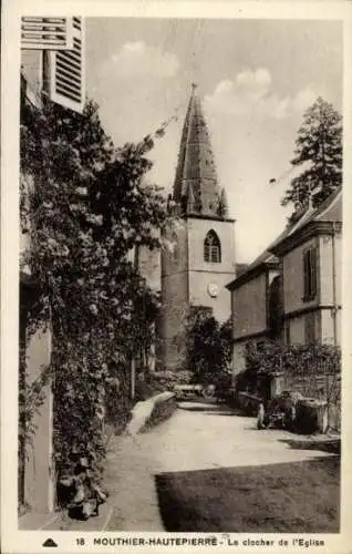 Ak Mouthier Haute Pierre Doubs, Clocher de l'Eglise